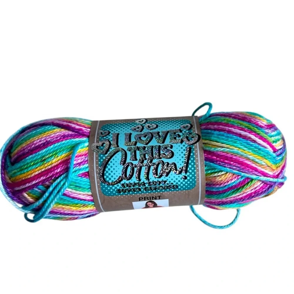Hand Crafted Colorful Rainbow  All Purpose Wash or Dish Cloths Crochet Cotton